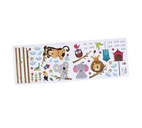 Toyvian Sticker Mural Toise Animaux Dessin Animé Pour Garçon Et Filles, Décoration Chambre Bébé, Pvc Indéchirable, Autocollant Mesure Hauteur, Chambre Garçon Et Filles, Déco Savane,