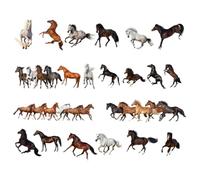 Toyvian Stickers Muraux Chevaux Auto-Adhésifs en PVC Mat 4 Feuilles 20X30 CM Décoration Murale pour Salon et Chambre d'Garçon et Filles Stickers Animaux Mignons Résistants à L'Usure