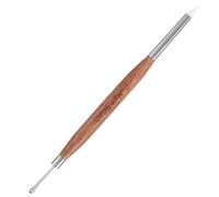 Toyvian Stylo Nail Art Facile à Utiliser Double Tête Multifonction en Bois et Métal Embout Silicone pour Créer de Beaux Designs D'ongles la Maison Salon