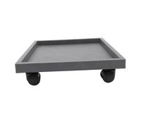 Toyvian Support à Plantes à roulettes Carré 290mm pour Pots D’intérieur, Plateau Mobile en Polypropylène Renforcé, Soucoupe Amovible avec Roues Multidirectionnelles, pour Balcon et Jardin