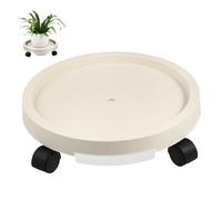 Toyvian Support à Plantes à roulettes en Plastique Épais, Plateau pour Pot De Fleurs Intérieur, Diamètre 29 Cm, Bac Récupérateur d'eau, Support Roulant Mobile pour Maison