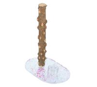 Toyvian Support À Ventouse pour Oiseaux : Perchoir en Bois Naturel pour Perruches, Calopsittes, Conures - Idéal pour L'intérieur Et L'extérieur