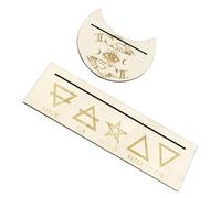 Toyvian Support D'autel en Bois pour Cartes de Tarot, Porte-Tarot Forme Lune et Rectangle, Présentoir Fait Main pour Jeu de Divination, Accessoires Wicca, Rangement Ésotérique pour