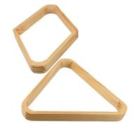 Toyvian Support de Billard 2 pièces : Triangle de Billard en Bois Massif et Support à 9 Boules - Accessoires de Billard Professionnels pour Usage Domestique et Commercial