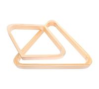 Toyvian Support de Billard 2 pièces : Triangle de Billard en Bois Massif et Support à 9 Boules - Accessoires de Billard Professionnels pour Usage Domestique et Commercial