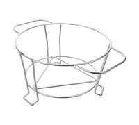 Toyvian Support de Cuisson Rond en Acier Inoxydable pour Casseroles et Chaudières, Taille Moyenne, Support Robuste pour Poêles à Charbon, Accessoire Cuisine Extérieur pour Camping