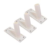 Toyvian Support de Drapeau Auto-adhésif en Plastique Blanc 3 pièces, Construction Stable, pour Drapeau de Jardin et Drapeau de fête, Support Mural pour Cour et Toit