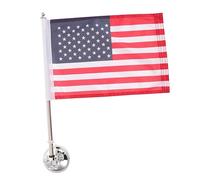 Toyvian Support de Hampe Drapeau Voiture Acier Inoxydable avec Ventouse Puissante Mât Au Vent pour Véhicules Stable pour Drapeaux Américains et Extérieurs