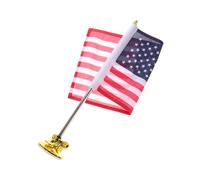 Toyvian Support de Mât de Drapeau de Voiture avec Ventouse Forte Mât Réglable pour Extérieur Base Stable pour Fixation de Hampe Drapeau Américaine