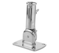 Toyvian Support de Mât de Drapeau en Acier Inoxydable 25 MM Base Lourde Fixation par Embout Expansible et Vis Auto-Taraudeuse Résistant aux Intempéries pour Extérieur et Terrasse