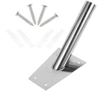 Toyvian Support de Mât de Drapeau Réglable en Aluminium pour Fixation Murale, Socle de Fixation Robuste en Métal Inoxydable, Porte-Drapeau Extérieur pour Jardin et Terrasse, Installation