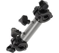 Toyvian Support de Parasol de Pêche Noir en Métal et Nylon, Angle Réglable | Fixation Sûre pour Parapluie, Compatible Chaises Pliantes, pour Pêcheur au Bord de L’eau