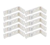Toyvian Support de Tringle à Rideaux 10 Pièces Supports de Fixation au Plafond Blancs Allongés Compatible Rails Droits et Courbés Installation Murale et Plafond pour Salon et Bureau