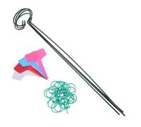 Toyvian Support en Fer pour Plantes et Tuteur de Jardinage 16 Pouces Kit 4 Supports à Fleurs 4 Pancartes 20 Anneaux de 8 Extérieur Jardin Serrage et Solide