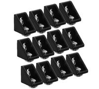 Toyvian Support en L pour profilés 2020 20 Sets équerres Aluminium Noir 20x20 mm léger pour mobilier DIY Design élégant connecteur d'angle fiable Couleur Aléatoire