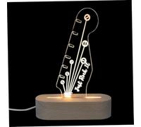 Toyvian Support Lumineux pour Médiators avec Base Bois Organisateur de Médiators pour Guitare avec Éclairage Doux