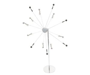 Toyvian Support Photo de Bureau avec Clips Arbre Généalogique 6 Pièces, Décoration de Table en Fer Argenté à 14 Clips, pour Mariage et Fête d'anniversaire