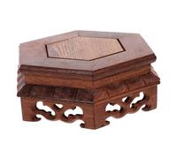 Toyvian Support pour Plantes en Bois Sculpté Petit, Rehausseur pour Plantes D'intérieur, Présentoir Décoratif pour Pot De Fleurs Intérieur, Base Stable à Six Pieds, Support Stable pour Pots Verts