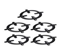 Toyvian Support pour Réchaud de Camping 5 Pièces en Fer Noir, Grille Ronde pour Brûleur de Cuisinière à Gaz, Support de Casserole Robuste Compatible Cafetière Moka et Expresso