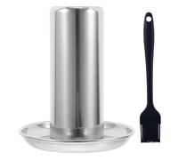 Toyvian Support Rôtissoire Poulet Acier Inoxydable Stand Vertical pour Canette De Bière Fourchette Et Four Polyvalent pour Rôtir Usage Familial Et Barbecue Extérieur