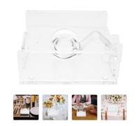 Toyvian Support Serviette Acrylique Transparent Distributeur de Serviettes pour Table à Manger Design Carré Compact Pratique pour Restaurant et Usage Quotidien