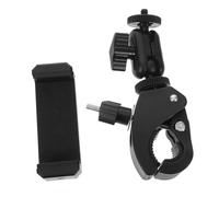 Toyvian Support Téléphone Ajustable pour Clarinette avec Pince Rapide Lyre de Musique Rotative Compatible Trompette et Cornet pour Tubes Ronds Pouce Noir