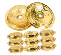 Toyvian Supports De Mèches Flottantes pour Lampe à Huile, Diamètre 4 Cm, en Aluminium Robustes, Porte-mèche Flottant pour Lampes à Beurre, Usage Domestique Et Cérémonial, Lot de 12 Pièces