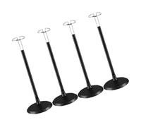 Toyvian Supports de Poupée Réglables 4Pcs pour Figurines Design Noir Stabilité Optimale Support d'Affichage pour Jouets en Peluche Rangement Organisé pour Collection