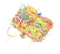 Toyvian Suspendu à Mâcher pour Perroquets et Oiseaux Papier Résistant avec Crochet Mobile pour Cage Amusant pour Perruches et Conures