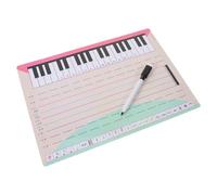 Toyvian Tableau Blanc Effaçable à Sec Portable 296 X 21 CM pour Notation Musicale à Cinq Lignes Outil Pédagogique Réutilisable pour Enseignement et Apprentissage Musical en Classe