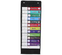 Toyvian Tableau Suspendu Oxford Noir Pochette Murale Transparente pour Organisation Emploi du Quotidien et Calendrier Résistant et Pratique pour Bureau et Maison