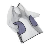 Toyvian Tablier Transparent à Manches, Tablier Imperméable Pvc, Blanc, Séchage Rapide, Dos en Mesh, 2 Poches pour Essuyer les Mains, Cuisine et Coiffeur