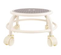 Toyvian Tabouret Bas Rond Pivotant à roulettes Gris Petit Siège Polyvalent pour Pédicure Manucure et Usage Domestique Compact et Facile à Déplacer Spa et Soins des Pieds