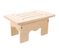 Toyvian Tabouret en Bois Massif Rectangulaire Antidérapant Base Plateforme, Polyvalent pour Garçon et Filles et Seniors, Cuisine et Intérieur Minimaliste