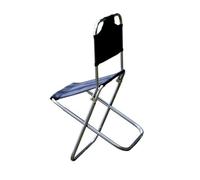 Toyvian Tabouret Pliant de Chaise de pêche Chaise de Camping Pliable Chaise Pliante portative Dossier Tabouret de randonnée Tabouret d'escalade Alliage d'aluminium Black