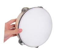 Toyvian Tambourine Bois Double Rangée de Jingles pour Garçon Fille Instrument de Percussion Sécurisé pour Cours de Musique Chorale et Pratique de Chant