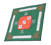 Toyvian Tapis de Mahjong Vert en Caoutchouc Épais, Confortable et Lavable, Couverture de Table Antidérapante pour Jeux de Société et Domino