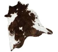 Toyvian Tapis de Sol Imitation Peau de Vache 110X84 CM Doux et Moelleux en Polyester Tapis de Chambre Confortable et Antidérapant Coussin de Sol Chaud pour Salon et Chambre à Coucher