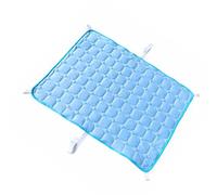 Toyvian Tapis Rafraîchissant pour Chien Tapis Rafraîchissant pour Animaux de Compagnie à Refroidissement Physique, Dissipation Rapide Chaleur, Tissu, Bleu, Rectangulaire, pour Chien