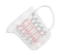 Toyvian Tasse à Mesurer Liquide avec Échelle Verre Doseur Anti-éclaboussures Poignée Antidérapante pour Cuisine et Pâtisserie Assortiment Couleurs