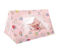 Toyvian Tente Décorative pour Rongeurs Maison de Cachette pour Hamsters et Rats Abri Confortable pour Activités et Sommeil des Petits Animaux Couleur Rose