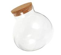 Toyvian Terrarium Rond Verre Transparent Bocal Hermétique pour Micro-Paysage DIY Bouteille Exposition pour Plantes Ou Objets Décoratifs