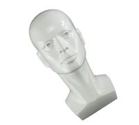 Toyvian Tête de Mannequin Homme Blanche en Abs et Acier Support pour Chapeaux et Masques Design Créatif pour Salon ou Centre Commercial