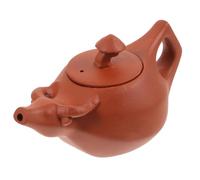 Toyvian Théière en Argile Violette Yixing Petite Capacité 300 Ml, Bouilloire Artisanale Rouge Zisha, Théière Kung-fu Portative pour Infusion de Thé en Vrac, Usage Quotidien et Voyage