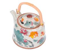 Toyvian Théière en Porcelaine Vintage 1,5 L Infuseur à Thé, Poignée Anti-brûlure, Résistante à Haute Température, pour Maison et Bureau, Bouilloire à Eau Froide pour Thé et Infusion