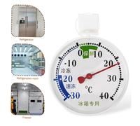 Toyvian Thermomètre de Réfrigérateur avec Ventouse Ronde Affichage Température Congélateur et Frigo Mesure Précise Haute et Basse Température Facile à Fixer sur Surface Lisse