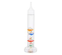 Toyvian Thermomètre Galileo en Verre avec Indicateur de Température Flottant, Petit Thermomètre de Galilée Vertical au Design Unique, Décoration Stylée pour Maison et Bureau