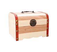 Toyvian Tirelire en Bois Serrure pour Garçon Et Filles Moyen Taille Coffre Au Trésor Sécurisé Coffre à Pièces Ludique pour Épargne à La Maison Idée Présent Pratique