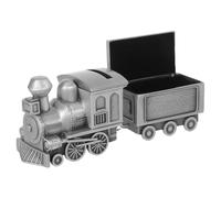 Toyvian Tirelire Train rétro : modèle de Locomotive Vintage, décoration d'intérieur, Tirelire, boîte d'épargne, Organiseur de pièces de Monnaie Steampunk pour garçons, Filles, Enfants et