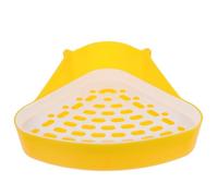 Toyvian Toilette Triangulaire pour Petits Animaux Bac à Litière pour Lapins et Cochons Matériau Sûr et Antidérapant Plateau Filtrant pour Odeurs Robuste